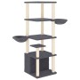 Katzenkratzbaum mit dunkelgrauen Sisalstämmen, 147 cm von vidaXL, Katzenmöbel - Ref: Foro24-171782, Preis: 76,01 €, Rabatt: %