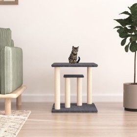 Postes rascadores para gatos con plataformas gris oscuro 50 cm