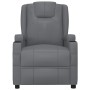 Sillón elevable de cuero sintético gris antracita