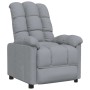 Sillón reclinable de tela gris claro