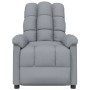 Sillón reclinable de tela gris claro
