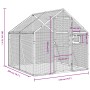 Vogelkäfig aus silbernem Aluminium, 1,79x2x1,85 m. von vidaXL, Füße und Vogelkäfige - Ref: Foro24-3155795, Preis: 380,65 €, R...