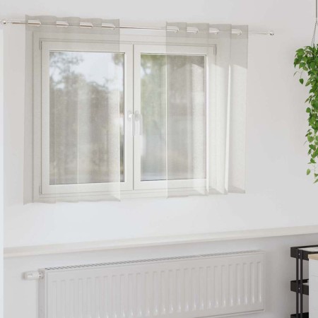 Cortinas con cortinas 2 pcs Crema Poliéster