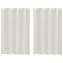 Cortinas con cortinas 2 pcs Crema Poliéster