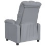 Sillón reclinable de tela gris claro