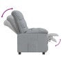 Sillón reclinable de tela gris claro