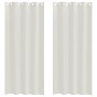 Cortina de Voilé 2 pcs Crema 260 x 140 cm Poliéster en Cortinas y visillos | Comprar online en Foro24