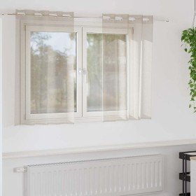 Cortinas con cortinas 2 pcs Arena Poliéster Cortinas con cortinas 2 pcs Arena Poliéster