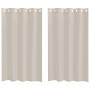 Cortinas con cortinas 2 pcs Arena 140x175cm Poliéster