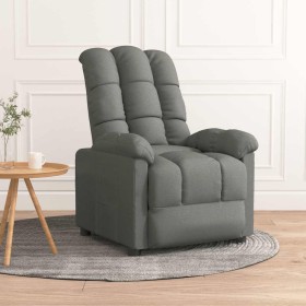 Sillón reclinable de tela gris oscuro