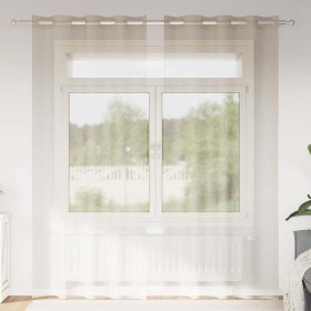 Cortinas con cortinas 2 pcs Arena 140x175cm Poliéster Cortinas con cortinas 2 pcs Arena 140x175cm Poliéster