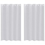 Cortinas con cortinas 2 pcs Gris claro 140x175cm Poliéster