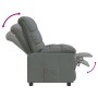 Sillón reclinable de tela gris oscuro