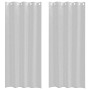 Cortinas con cortinas 2 pcs Gris claro Poliéster