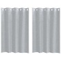 Cortinas con cortinas 2 pcs Gris oscuro Poliéster