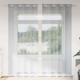 Cortinas con cortinas 2 pcs Gris oscuro Poliéster