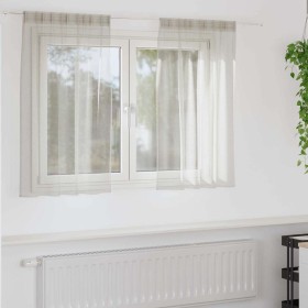 Cortinas con cortinas 2 pcs Crema Poliéster Cortinas con cortinas 2 pcs Crema Poliéster