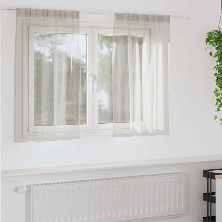 Cortinas con cortinas 2 pcs Crema Poliéster