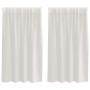 Cortinas con cortinas 2 pcs Crema Poliéster