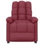 Sillón reclinable de tela rojo tinto