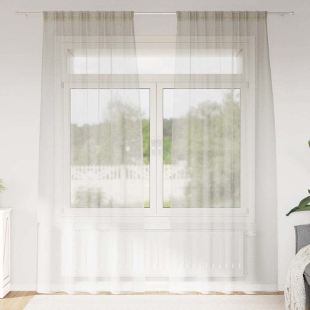 Cortinas con cortinas 2 pcs Crema Poliéster
