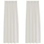 Cortinas con cortinas 2 pcs Crema Poliéster