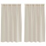 Cortinas con cortinas 2 pcs Arena 140x140cm Poliéster