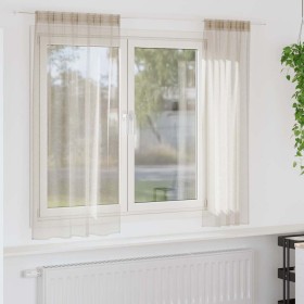 Cortinas con cortinas 2 pcs Arena Poliéster Cortinas con cortinas 2 pcs Arena Poliéster