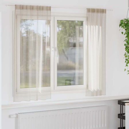 Cortinas con cortinas 2 pcs Arena Poliéster