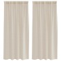 Cortinas con cortinas 2 pcs Arena Poliéster