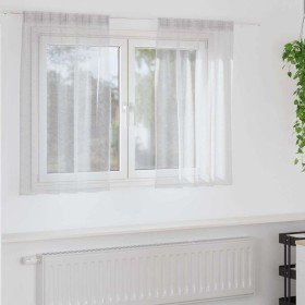 Cortinas con cortinas 2 pcs Gris claro Poliéster Cortinas con cortinas 2 pcs Gris claro Poliéster