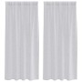 Cortinas con cortinas 2 pcs Gris claro Poliéster
