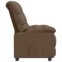 Sillón reclinable de tela marrón