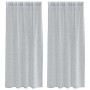 Cortinas con cortinas 2 pcs Gris oscuro Poliéster