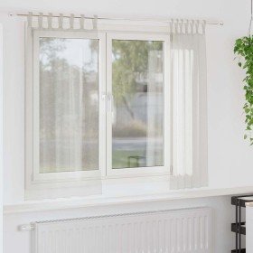 Cortinas con cortinas 2 pcs Crema Poliéster Cortinas con cortinas 2 pcs Crema Poliéster