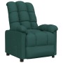 Sillón reclinable de tela verde oscuro