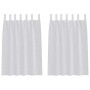 Cortinas con cortinas 2 pcs Gris claro 140x140cm Poliéster