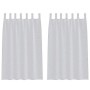 Cortinas con cortinas 2 pcs Gris claro Poliéster