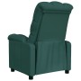 Sillón reclinable de tela verde oscuro