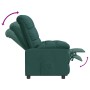Sillón reclinable de tela verde oscuro