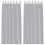 Cortinas con cortinas 2 pcs Gris oscuro 140x175cm Poliéster