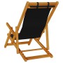 Silla de playa plegable con reposabrazos negra en Sillas de jardín | Comprar online en Foro24