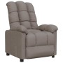 Sillón reclinable de tela gris taupe