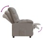Sillón reclinable de tela gris taupe