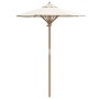 Parasol de jardín Blanco crema 150 x 150 x 210 cm Bambú