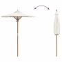 Parasol de jardín Blanco crema 150 x 150 x 210 cm Bambú