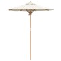 Parasol de jardín Blanco crema 180 x 180 x 230 cm Bambú