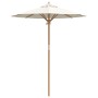 Parasol de jardín Blanco crema 180 x 180 x 230 cm Bambú