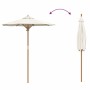 Parasol de jardín Blanco crema 180 x 180 x 230 cm Bambú