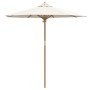 Parasol de jardín Blanco crema 217 x 217 x 230 cm Bambú